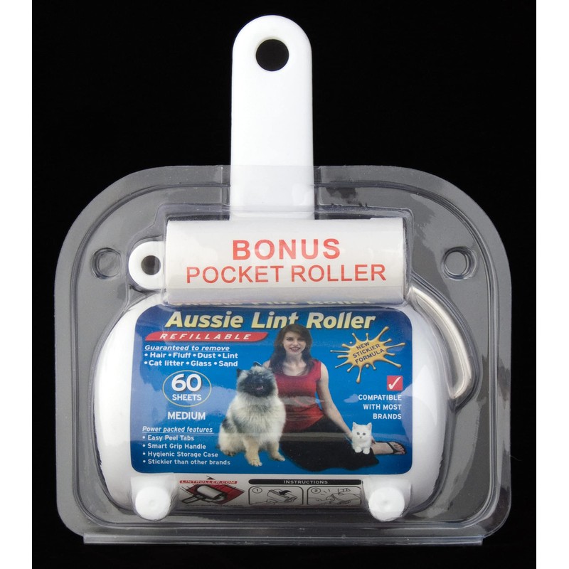 Aussie Lint Roller, Medium, White