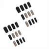 FORBELOVED NAILS|White And Black Matte Press On Nails|Medium Square Stick