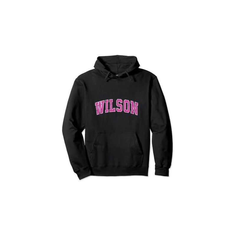 Wilson North Carolina NC Vintage Sports Design Pink Pullover Hoodie