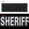 Reflective Sheriff Patches Back Panel Removable Police Patch with Hook