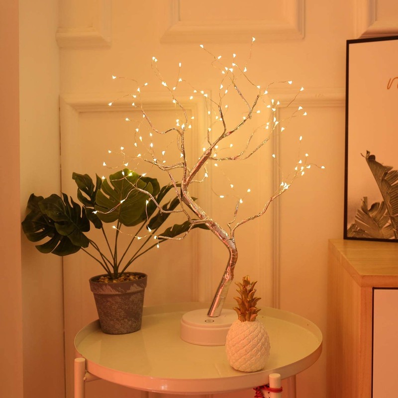 18'' Tabletop Decoration Copper Wire LED Light Tree (Warm White)