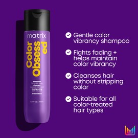 MATRIX Matrix Color Obsessed Antioxidant Shampoo | Enhances Hair Color, Protects Color Vibrancy & Prevents Fading | For Color Treated Hair | Cruelty Free | Salon Shampoo | Vegan