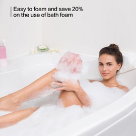 Fishent Loofah Bath Sponge Shower Loofahs, 4 Pack Soft Loofa Exfoliating Body Scrubber Mesh Shower Puff Pouf Ball Luffa for Men and Women(50g/pcs) (Pink-Peach-Coral-White)