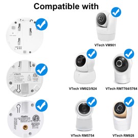 BFYTN Baby Monitor Mount for VTech VM901, VM924, VM928, VM923, RM7764, RM5764, RM5754, Adjustable Crib Mount, Flexible Tripod Holder