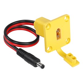 CERRXIAN 14AWG XT60 Male to DC 5.5 mm x 2.1 mm Male Mount Panel Power Cable for E-Bike, Solar Panel (1FT 5521-MM)