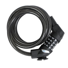 FISCHER 85906 Spiral Lock Numbers, Length: 120 cm, Black