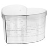 TOPPERFUN Clear Acrylic Heart-Shaped Flower Box for Floral Arrangements Small