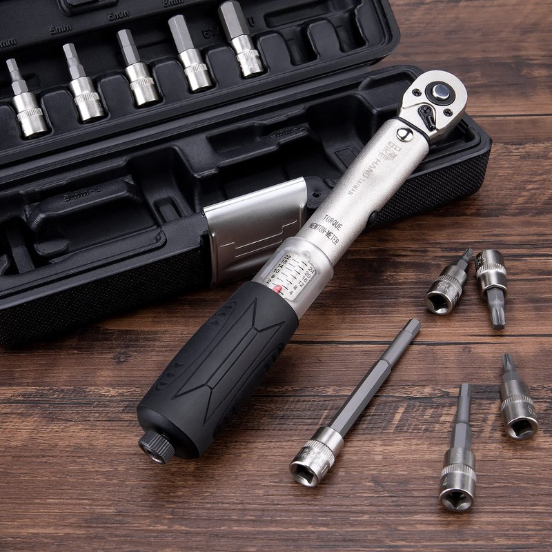 1/4'' Bike Torque Wrench Kit 2-24 NM Torque Fix Set