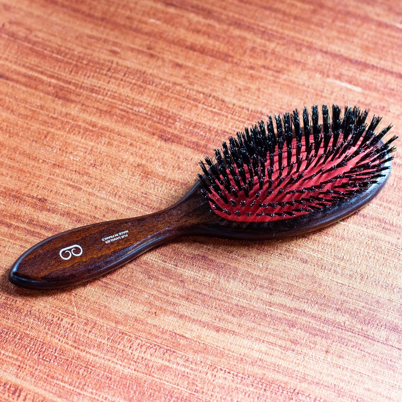 l'artisan BROSSIER, 1 x Small Wooden Hair Brush Natural Bristle