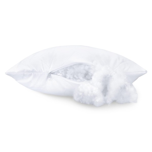 KAR-MAL 100% Microfibre Pillow 30 x 50 cm with Adjustable Softness - Pillow 30 x 50 cm Allergy Sufferers Washable at 60 Degrees - Sleeping Pillow 30 x 50 cm - White Large Sleeping Pillow Comfortable