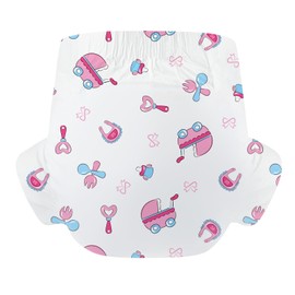 CutiePlusU Adult Diapers 2 Pieces,Baby Dream Disposable Incontinence Briefs with Tabs for Women and Men, Maximum Overnight Absorbency(Large 37"-47")