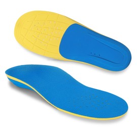 EDTRE Sports Insole, 1.0 inches (2.5 cm), Arch Support, Lightweight, Durable, Comfortable, Insole, Shock Absorption, Thin, Breathable, Mountain Climbing, Standing Work, Stability, U-Shaped Heel, Deodorizing, Adjustable Size, For Men and Women, Size 2 L (27.0 - 28.0 cm))