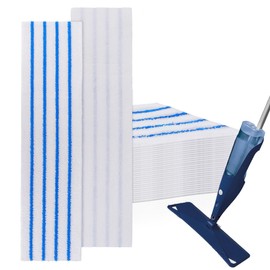 20 Pack Microfiber Disposable Mop Pads for All 16-18'' Hook & Loop System Mop - Wet Dry Cleaning Replacement Mopping Pad Compatible with Bona,Rubbermaid,Turbo,Norwex