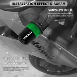 MotHeartCNC Motorcycle Bar End Sliders For Ninja 500 2024 Bar End Weights Bar End Protectors Handlebar Sliders ninja 500 Accessories (Green)