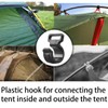 DULSPUE Camping Awning Hooks - Pack of 20 Tent Plastic