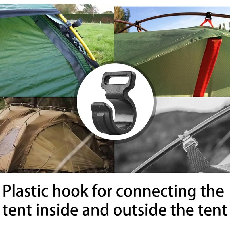 DULSPUE Camping Awning Hooks - Pack of 20 Tent Plastic