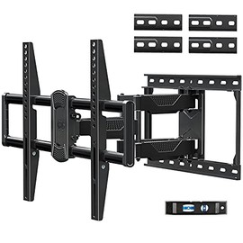 Mounting Dream Full Motion TV Mount UL Listed for Most 42-70 Inch TVs, Adjustable TV Wall Mount Bracket Swivel and Tilt, Loading 100 LBS, Max VESA 600x400mm, Fits 16", 18", 24" Studs MD2617-24K