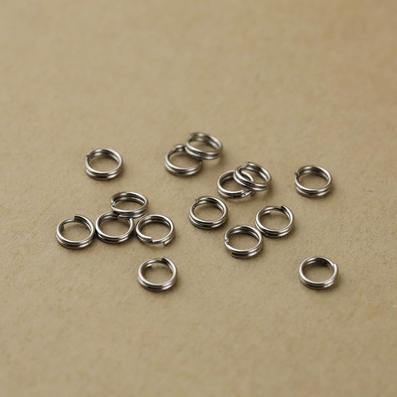 FUSSED 30 Pcs 304 Stainless Steel Key Ring Key Ring