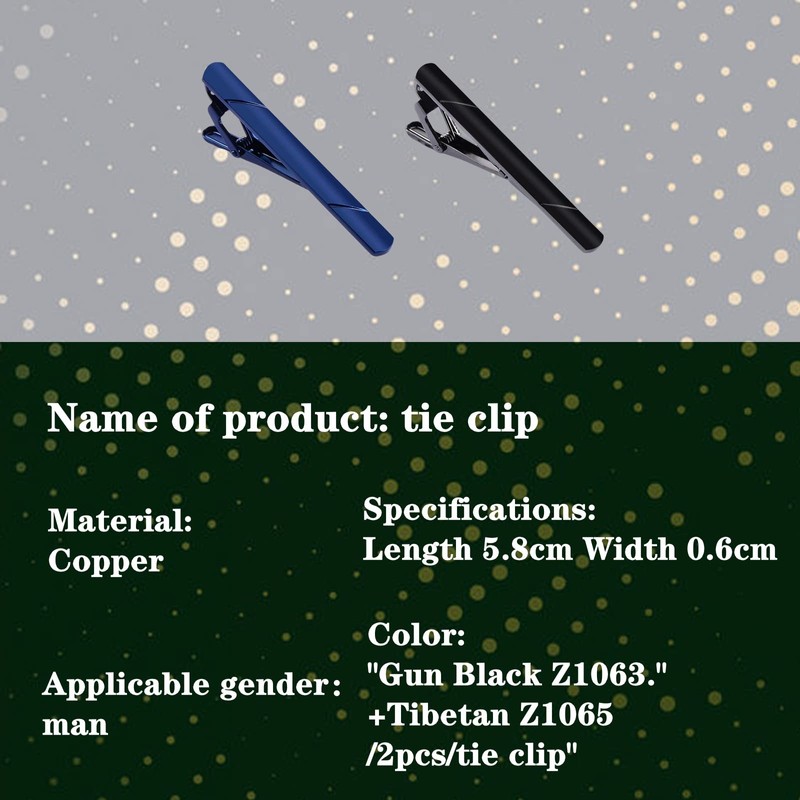 Kaluroil 2 Pieces Tie Clip, Classic Business Style, Tie Clip
