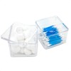 Paylak Stackable Acrylic Holder Cotton Balls Swabs Bathroom & Vanity