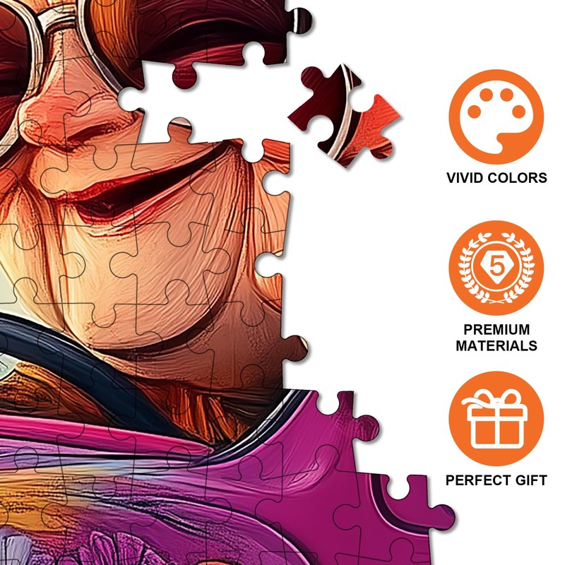 1000pcs Happy Grandma Paper Puzzle - Large Puzzle Toy Adult
