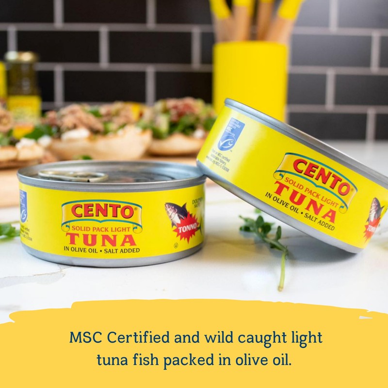 Cento Solid Pack Light Tuna in Olive Oil, 3 Oz