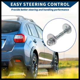 Hihaha No.4840948030 Camber Bolt with Gasket Nut for Toyota Highlander 2001-2018 Washer Bolt Metal 1 Set Silver Tone