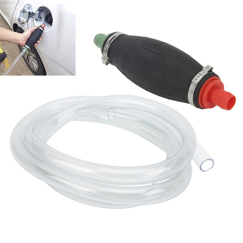 16mm/0.63in Siphon Hand Pump with 2m/6.6ft Hose Gasoline Fuel Water