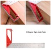 30cm Stainless Steel Right Angle Ruler 45°/90° Woodworking Try Square