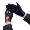 Riparo Men's Vegan Leather Full-Finger Driving Touchscreen Gloves (Large, Black/Red