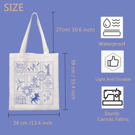 FUNYSO Percy J. Inspired Gift Percy Trident Film Lover Gift Bookworm Gift Heroes Gift Tote Bag for Percy J. Bookish (Percy J. TOTE UK)