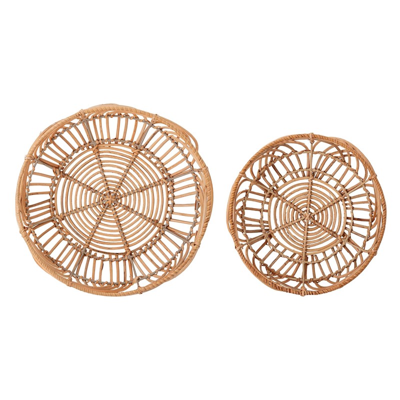 Bloomingville Bread Basket, Natural, Rattan, Set of 2