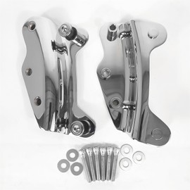 Chrome Detachable 4-Point Docking Hardware Kits Compatible for Harley Davidson Touring 2009-2013 Road King Electra Glide Street Glide Back Rest FLHR FLHX FLHT FLTR