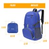 Dveda - Mochila ligera plegable de 35 l, impermeable, duradera,