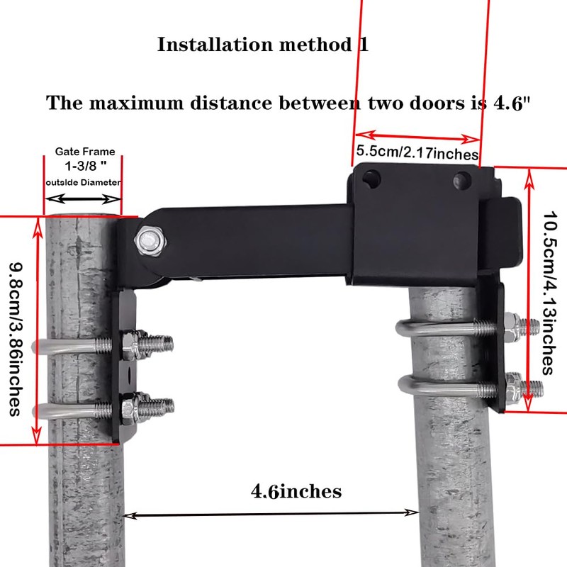 Chain Link Fence Double Gate Latch for 1-3/8" Gate Frame