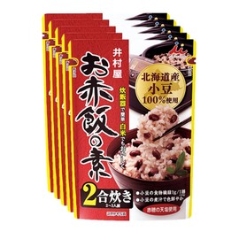Imuraya Red Rice Inomoto, 2-Portion Cooking, 5.0 oz (146 g) x 5 Bags