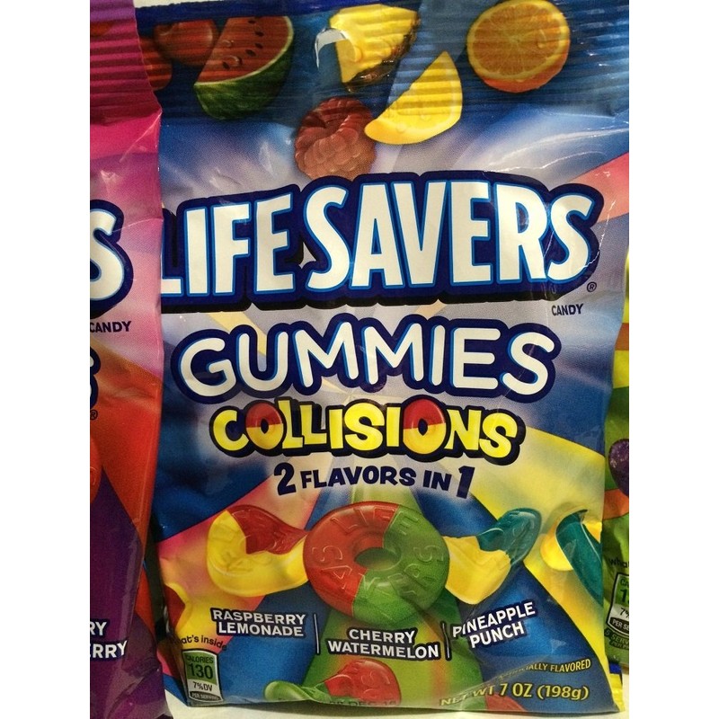 LifeSavers Gummies, Collisions, Wild Berries and Sours 7oz, 3 Bags