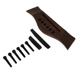 CORHAD Acoustic Guitar Bridge Parts Guitar Saddle Nut Nut Bridge Pin Repair Accessory Random Color