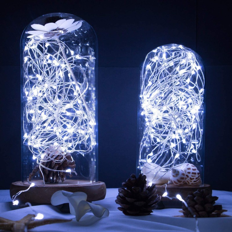 Outdoor Solar String Lights, 2 Pack 33 Feet 100 Led