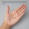 200pcs Solid Copper Washer Set, 9 Size Metric Copper Sealing