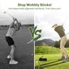 Feroca Upgraded Golf Alignment Stick Holder with Anti-Tip Base, Golf