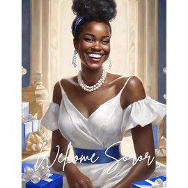 Cream of Culture Stationery Sisterhood Welcome Greeting Cards (Blue and White)