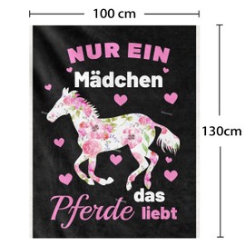 Bawzoey Horse Girl Gift, Horse Things Gifts for Girls/Daughter, Horse Lovers Blanket 130 cm x 100 cm