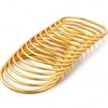 Sureio 14 Pcs 3mm Gold Plated Bracelet Stainless Steel for