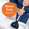 Superio Heavy Duty Plunger with 21 Inch Wooden Handle, Black