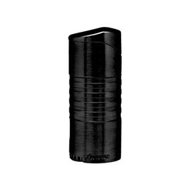 Xikar Ellipse III Triple Flame Lighter, Jet Flame, Piezo Ignition, Protective Lid, Ribbed One Piece Body, Black