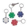 Fun Express Poker Chip Key Chain, Set of 12 -