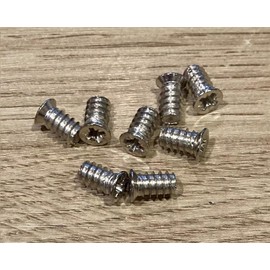 8pk SHORT 10mm Length Draw Runner Screws (Euro Screws) Flat head Countersunk 5mm Diameter