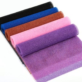5 Pcs African Exfoliating Net, Rough Long African Net Sponge Fast-drying, Multicolor Gentle Body Sponge Washcloth for Daily Shower Body Exfoliating Back Scrubbing Smoother Skin, 31.5x11.8 inch