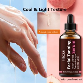 KARLOR Face Tanning Serum with Peach Extract, Self-Tanning Concentrate Face Serum for a Naturally Tanned Complexion Facial Tanning Serum Face Care Tanning Intensity 30 ml